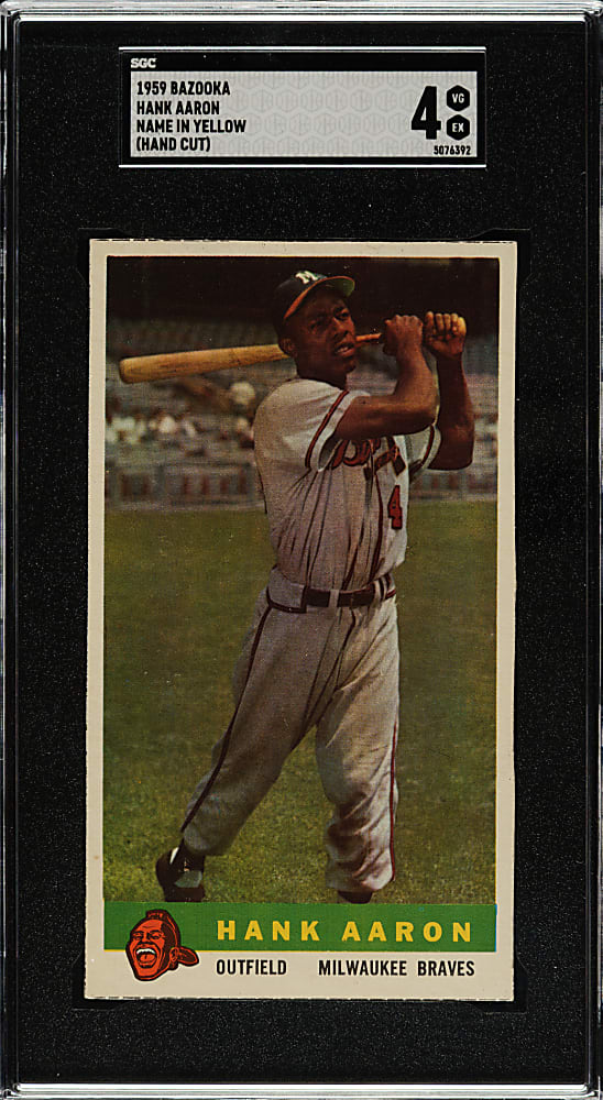 1959 Bazooka Hank Aaron Yellow Name SGC VG/EX 4 - 1 of 1 - Highest Graded!