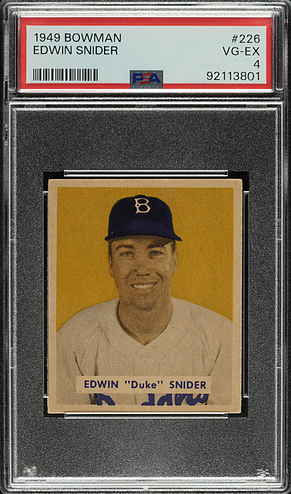 1949 Bowman #226 Duke Snider Rookie PSA VG-EX 4