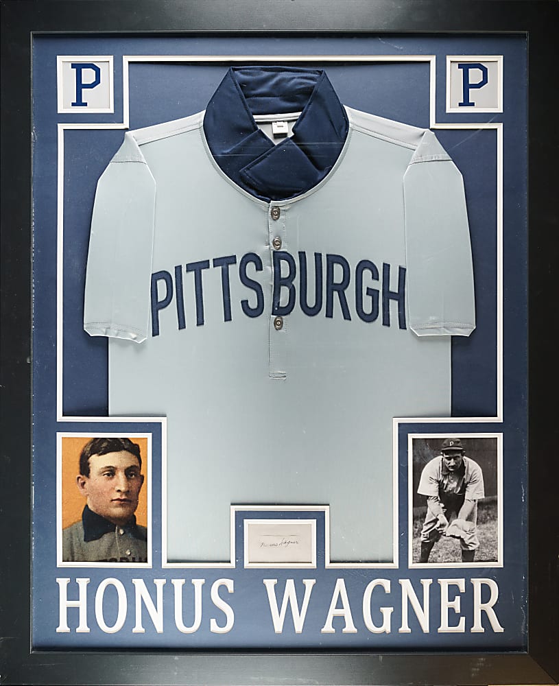 Honus Wagner Cut Signature in Framed Display - JSA