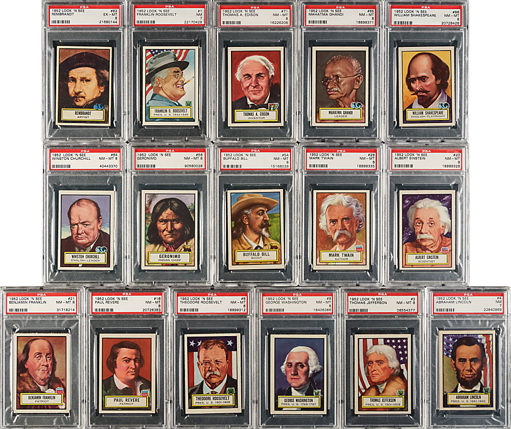 1952 Topps "Look 'n See" Complete Set (135): #12 PSA Set Registry (7.39 GPA)