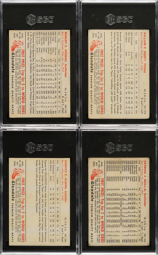1953 Glendale Meats SGC-Graded Collection (13)