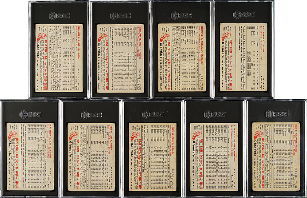 1953 Glendale Meats SGC-Graded Collection (13)