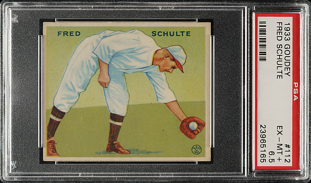 1933 R319 Goudey #112 Fred Schulte PSA EX-MT+ 6.5