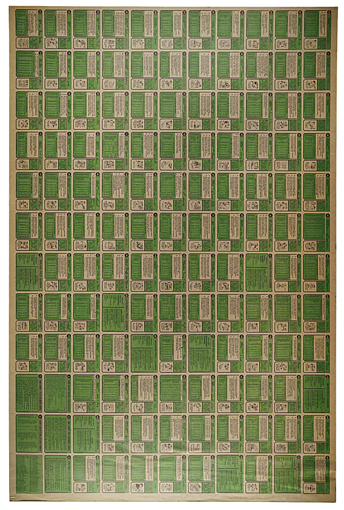 1974 Topps Uncut Sheet (132 Cards) Including Bench, Ryan, Carew, and Carlton