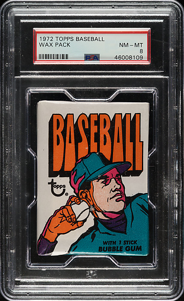 1972 Topps Unopened Wax Pack PSA NM-MT 8
