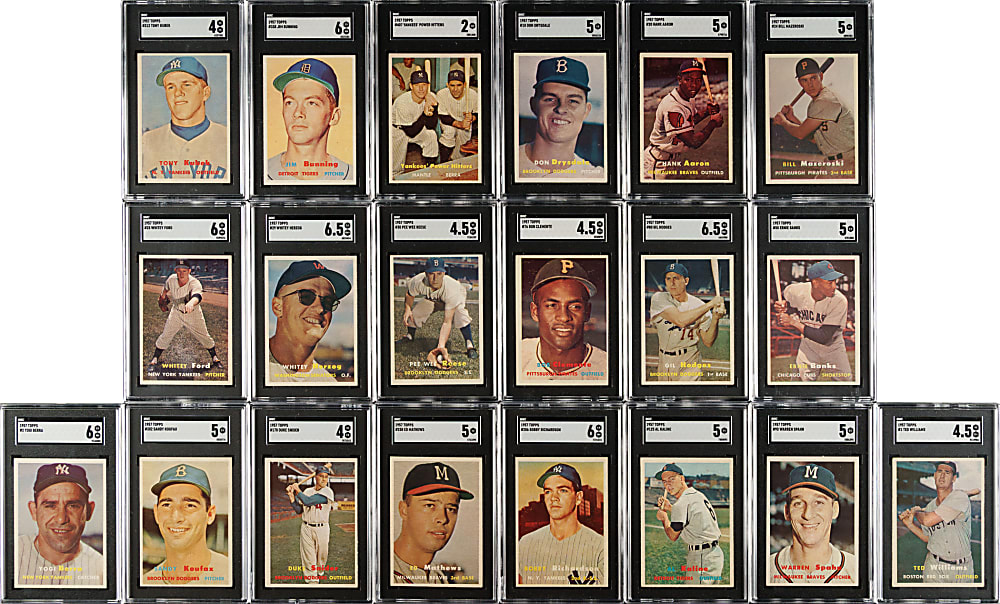 1957 Topps Complete Set (407) Including 24 SGC-Graded Cards