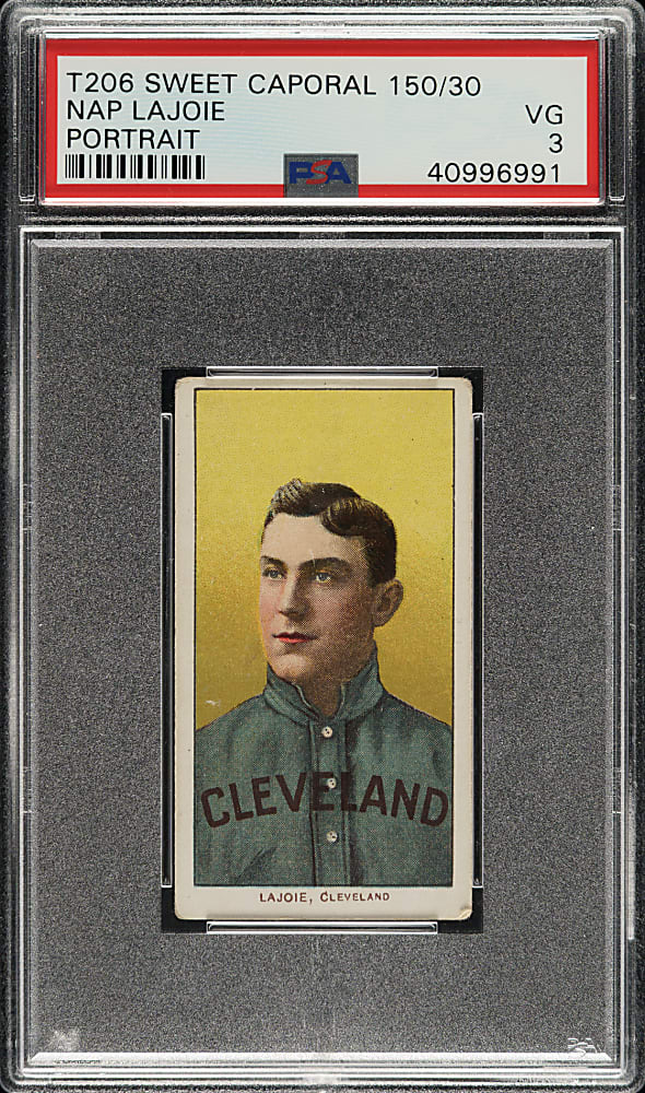1909-1911 T206 White Border Nap Lajoie Portrait PSA VG 3