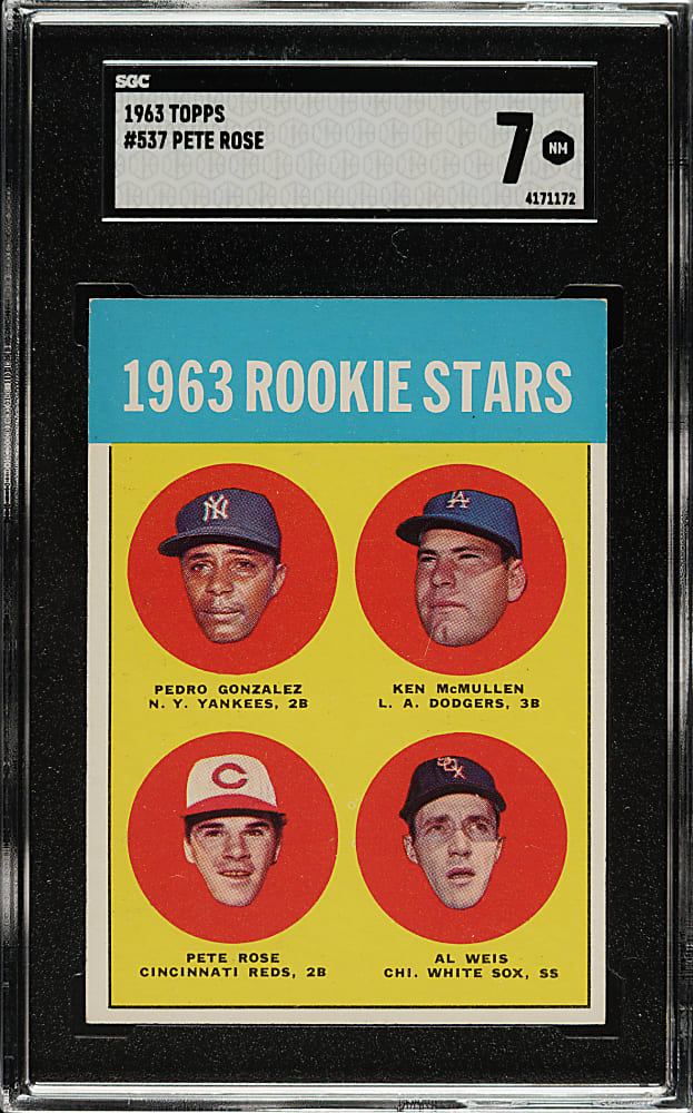 1963 Topps #537 Pete Rose Rookie SGC NM 7