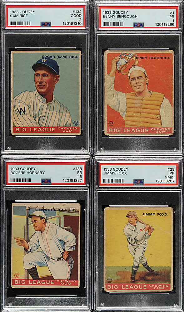 1933 R319 Goudey Partial Set (99/240) Including 56 PSA-Graded Cards