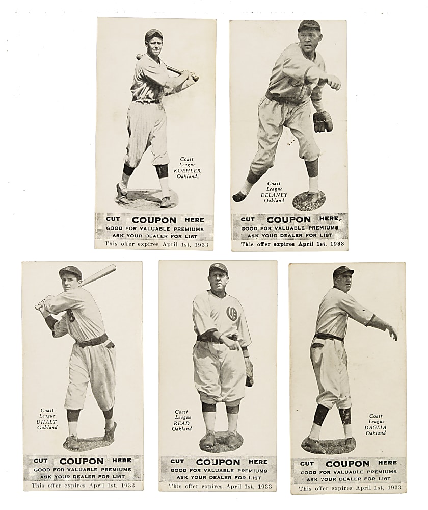 1932 Zeenut PCL Collection (9) - All with Coupons