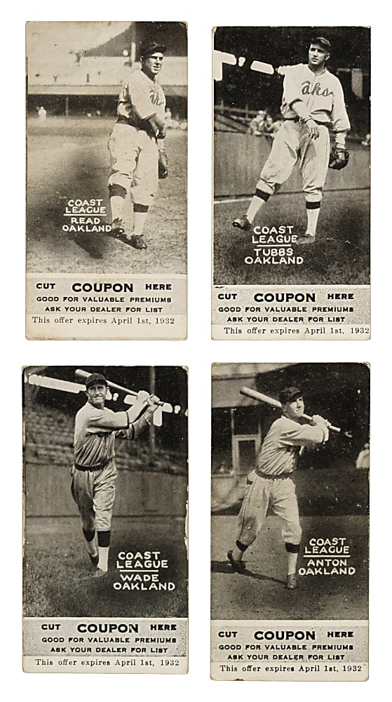 1931 Zeenut PCL Collection (17) Including Signed Examples - All with Coupons