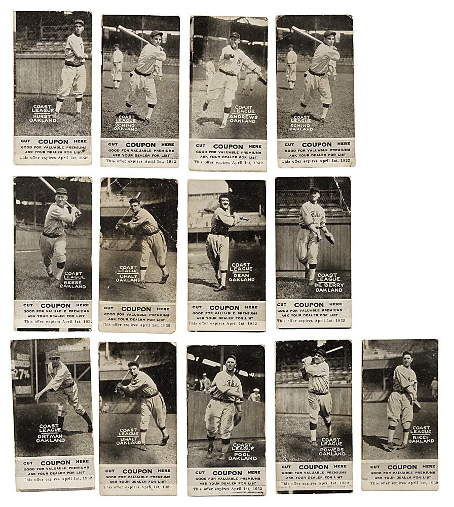 1931 Zeenut PCL Collection (17) Including Signed Examples - All with Coupons