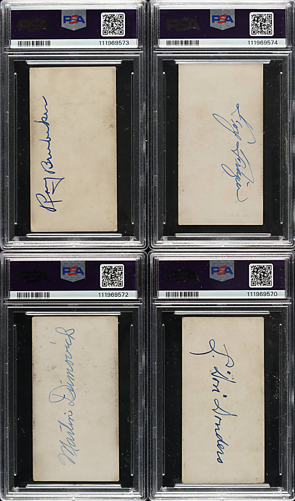 Signed 1929 to 1931 Zeenut PCL Collection (8) - All with Coupons - PSA/DNA