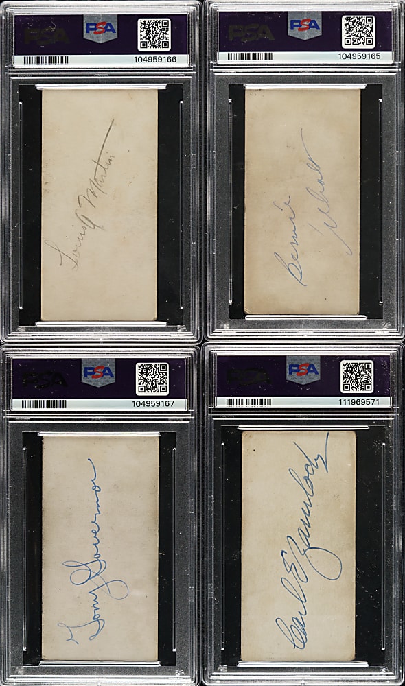 Signed 1929 to 1931 Zeenut PCL Collection (8) - All with Coupons - PSA/DNA