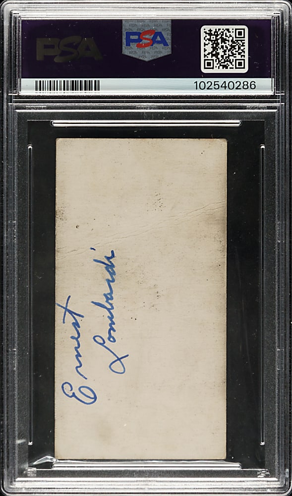 Signed 1929 Zeenut PCL Ernie Lombardi with Coupon PSA GOOD 2 with MINT 9 Signature - The ONLY PSA-Graded Example!