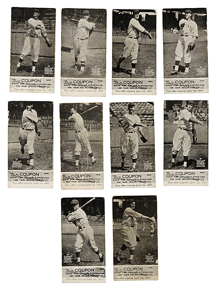 1929 Zeenut PCL Collection (14) Including Signed Examples - All with Coupons