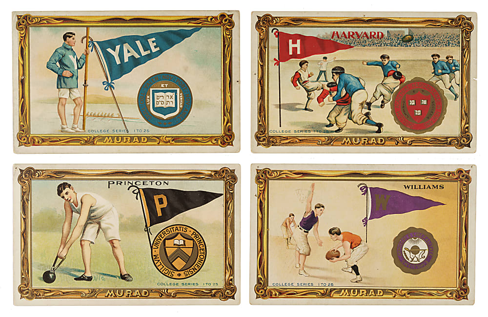 1910-1911 T6 Murad "College Series" Collection (10) Including Williams College Basketball