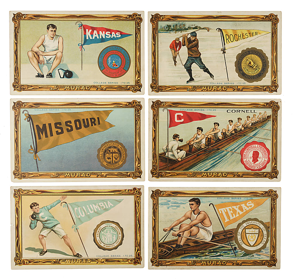 1910-1911 T6 Murad "College Series" Collection (10) Including Williams College Basketball