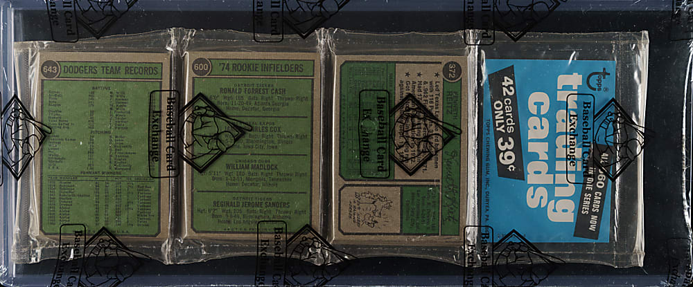 1974 Topps Unopened Rack Pack - BBCE