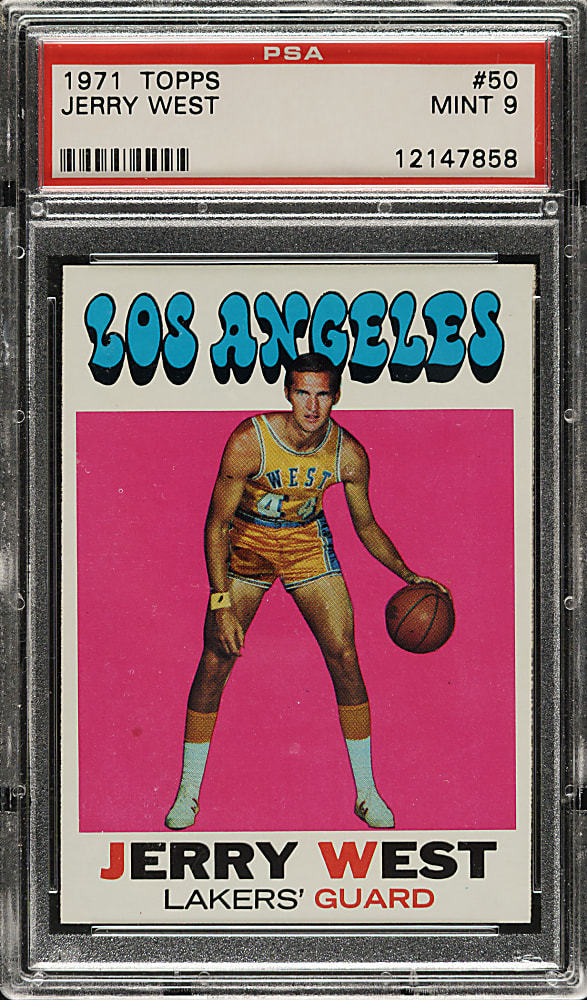 1971-1972 Topps Basketball #50 Jerry West PSA MINT 9 - Highest Graded!