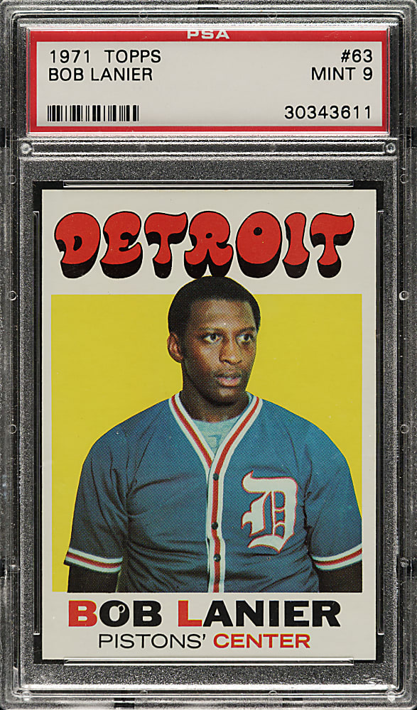 1971-1972 Topps Basketball #63 Bob Lanier Rookie PSA MINT 9