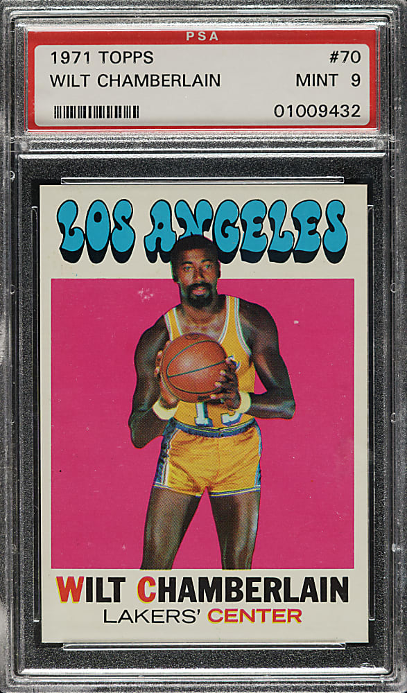 1971-1972 Topps Basketball #70 Wilt Chamberlain PSA MINT 9