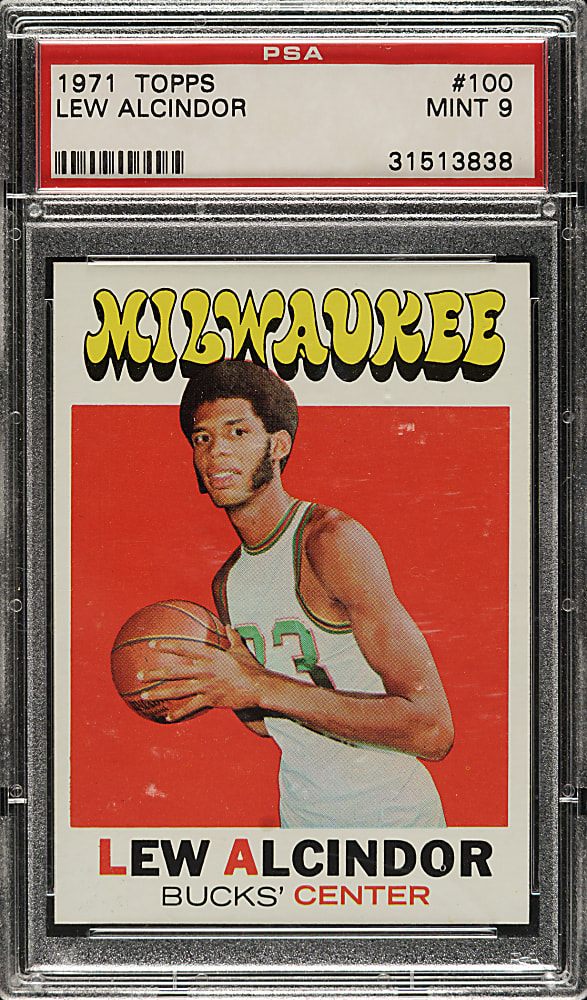 1971-1972 Topps Basketball #100 Lew Alcindor PSA MINT 9