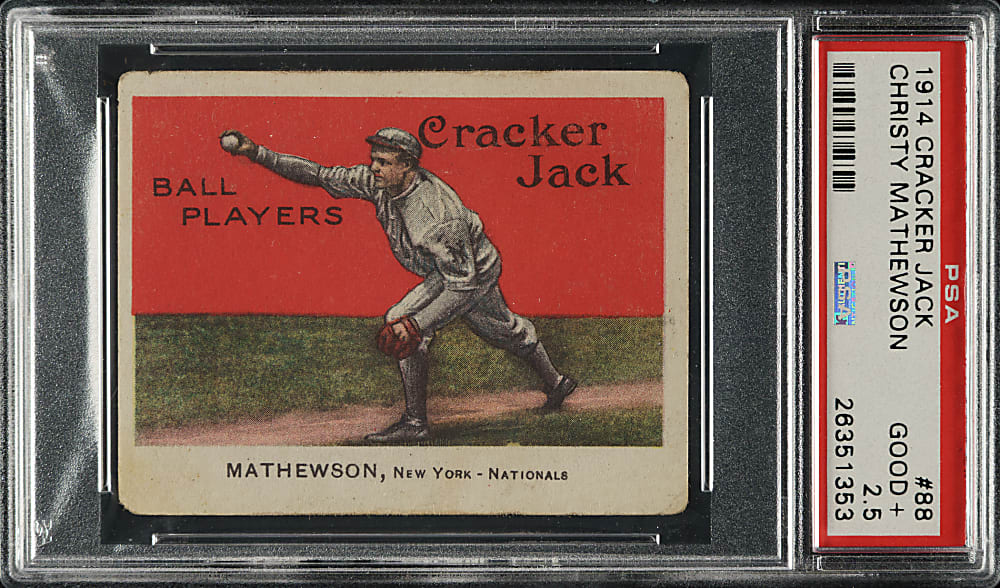 1914 E145 Cracker Jack #88 Christy Mathewson PSA GOOD+ 2.5