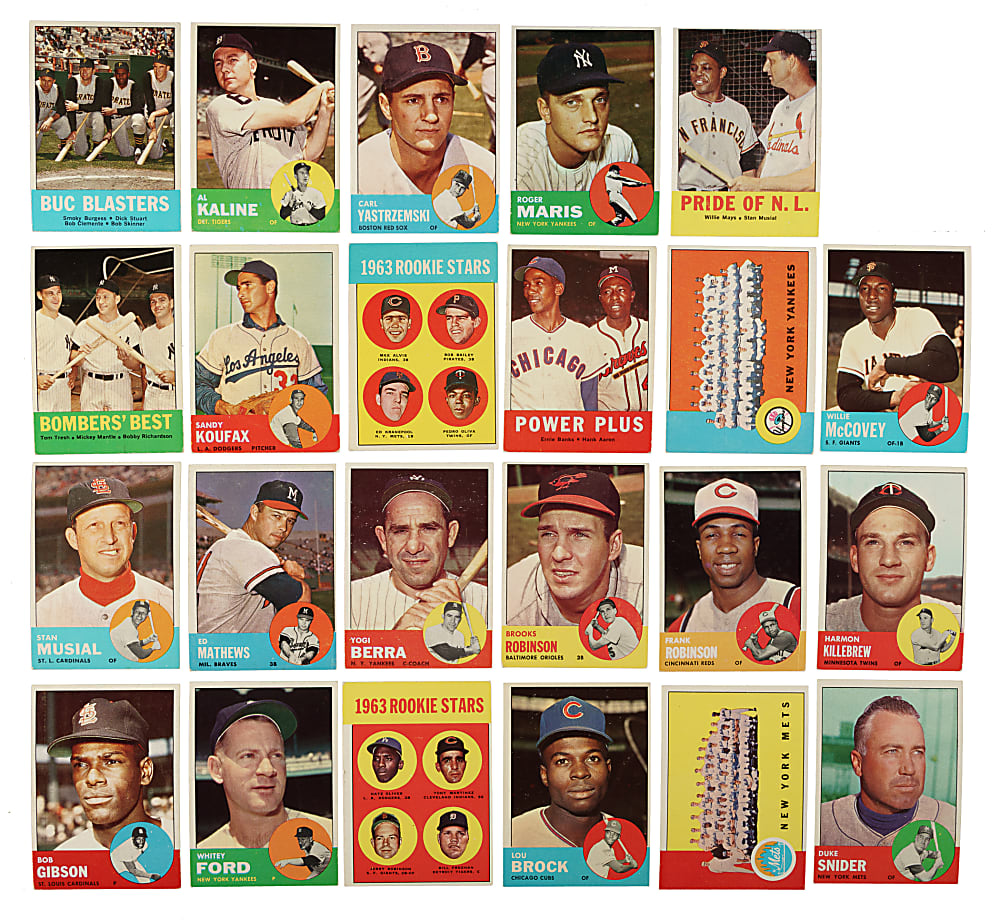 1963 Topps Near-Complete Set (505/576) Including Pete Rose and Willie Stargell Rookies