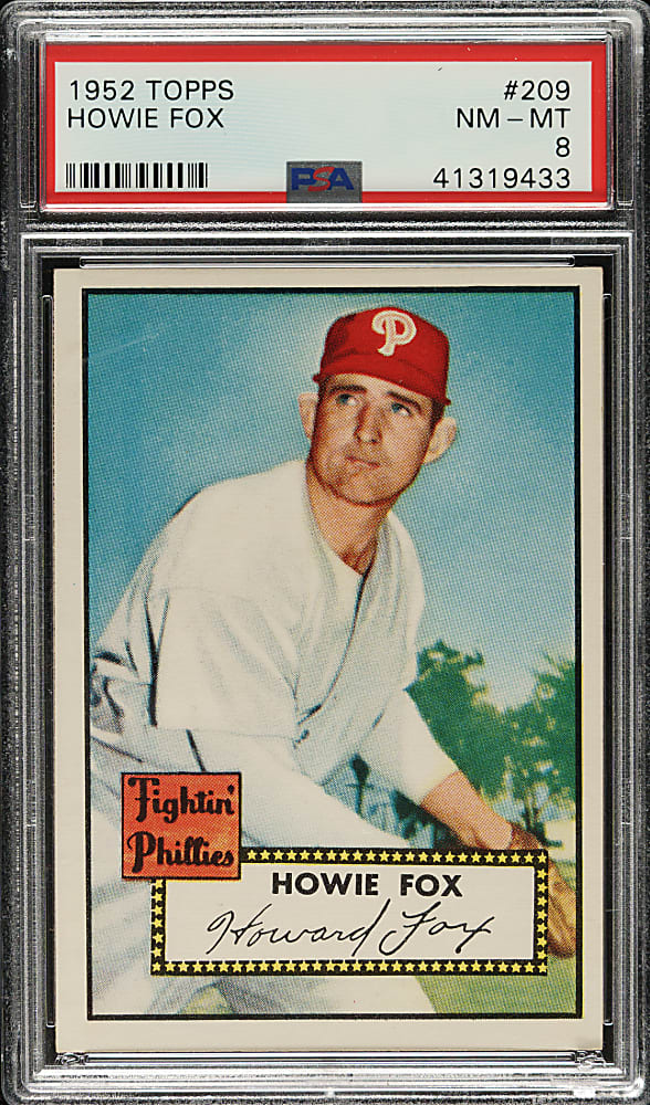 1952 Topps #209 Howie Fox PSA NM-MT 8