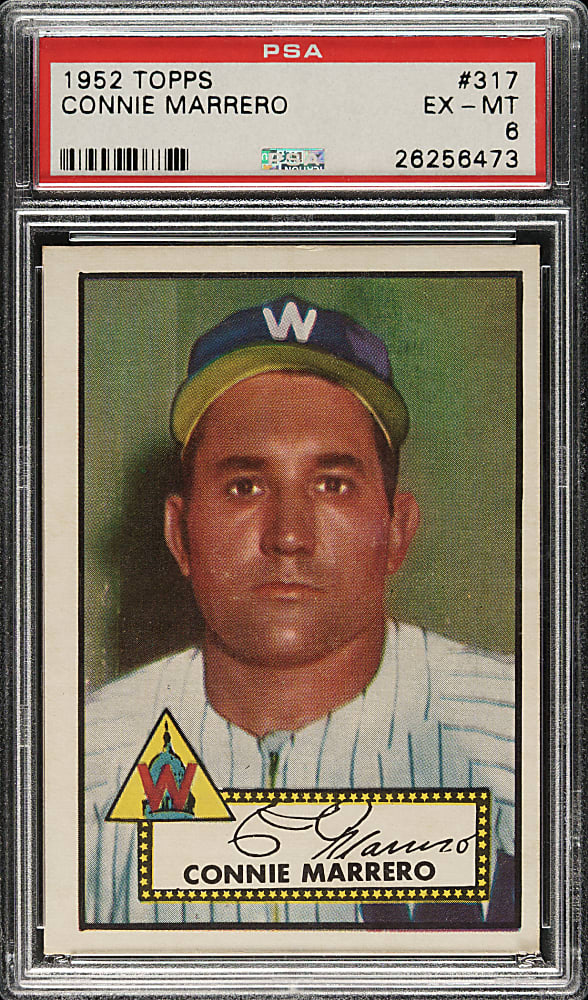 1952 Topps #317 Connie Marrero High Number PSA EX-MT 6