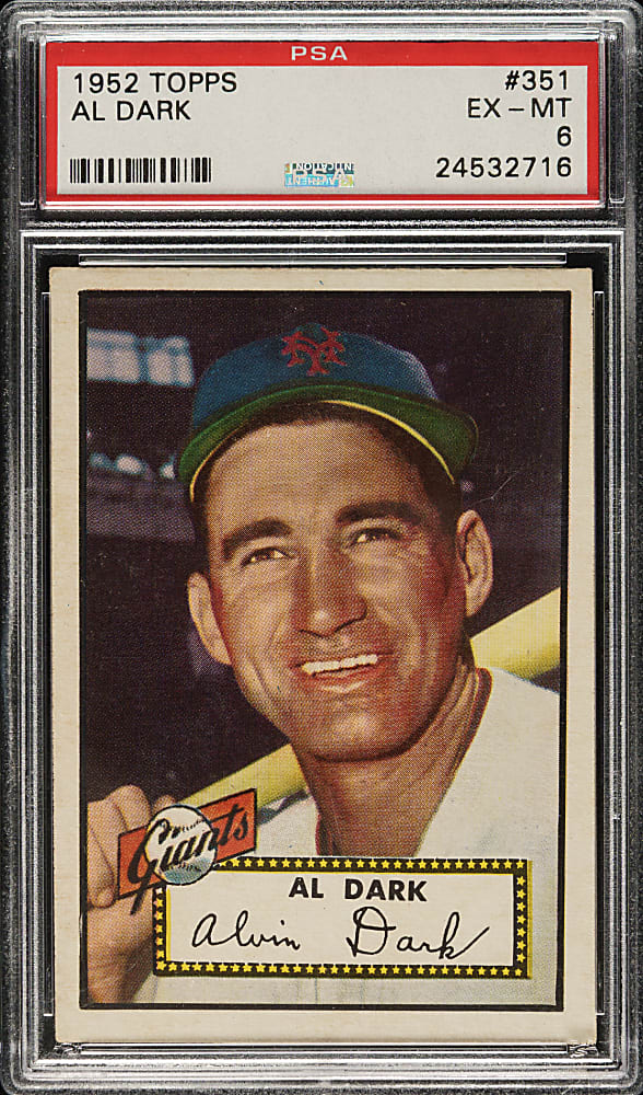 1952 Topps #351 Al Dark High Number PSA EX-MT 6