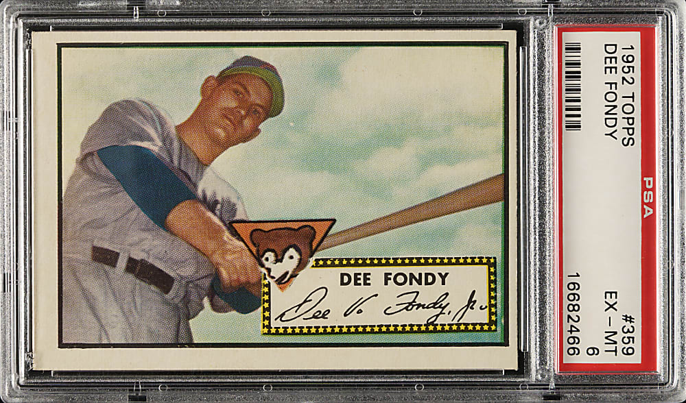 1952 Topps #359 Dee Fondy High Number PSA EX-MT 6