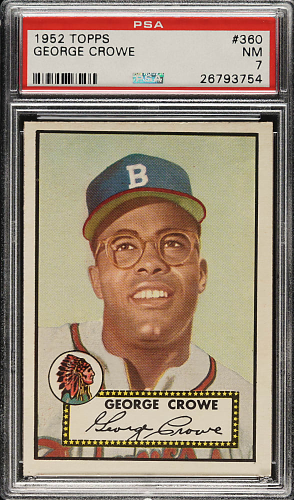 1952 Topps #360 George Crowe Rookie High Number PSA NM 7