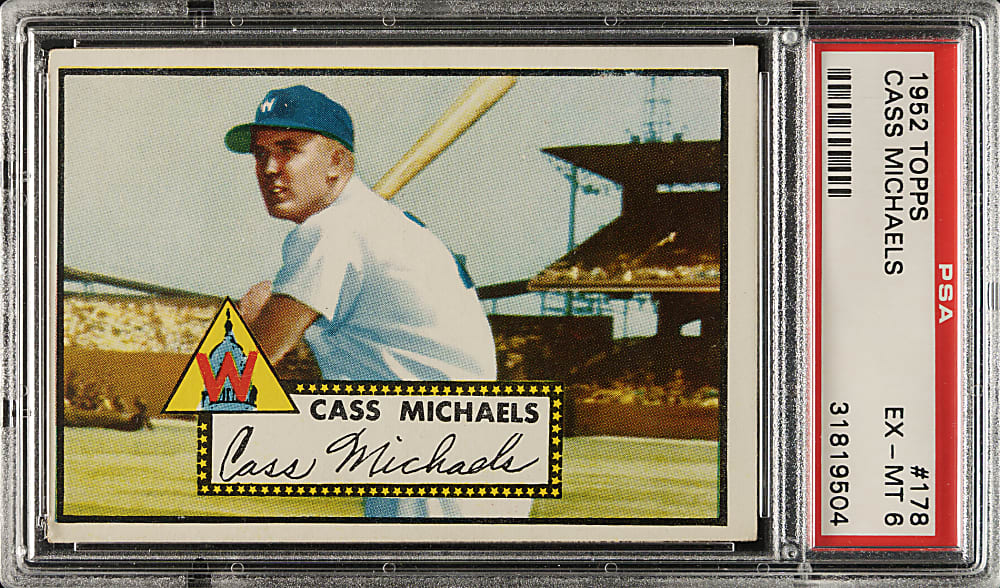1952 Topps #178 Cass Michaels PSA EX-MT 6