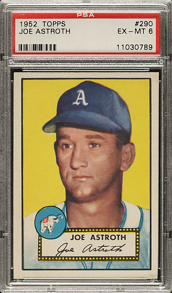 1952 Topps #301 Joe Astroth PSA EX-MT 6