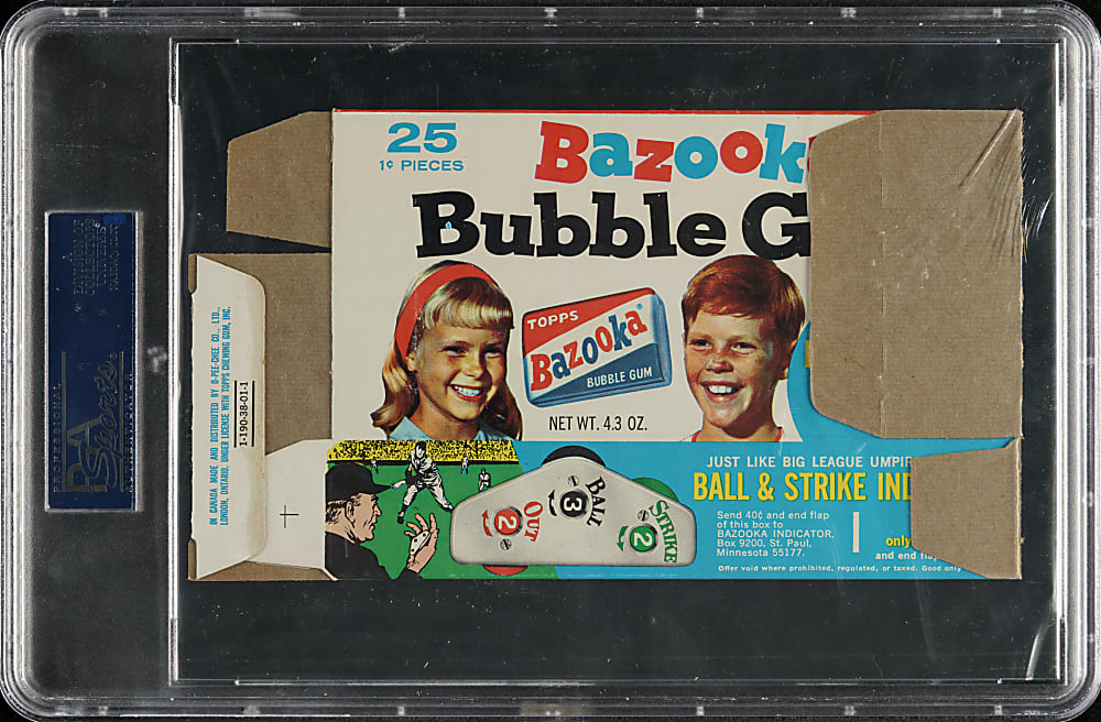 1971 Bazooka Unnumbered Complete Box with Pete Rose and Orlando Cepeda PSA MINT 9 - 1 of 1 - Highest Graded!