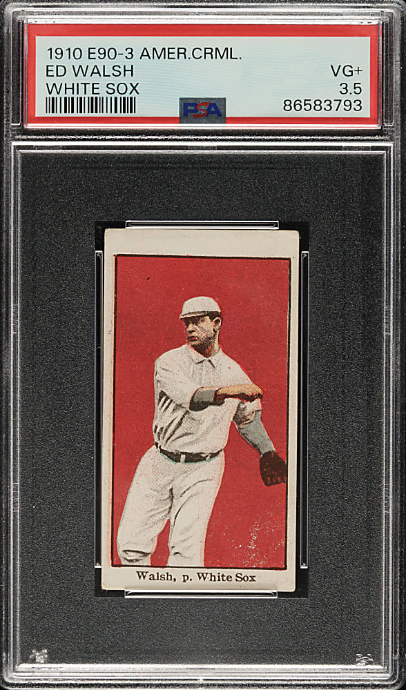 1910 E90-3 American Caramel Ed Walsh PSA VG+ 3.5