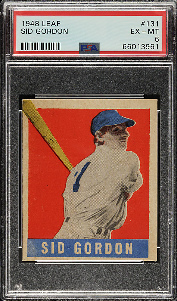 1948-1949 Leaf #131 Sid Gordon Short Print PSA EX-MT 6
