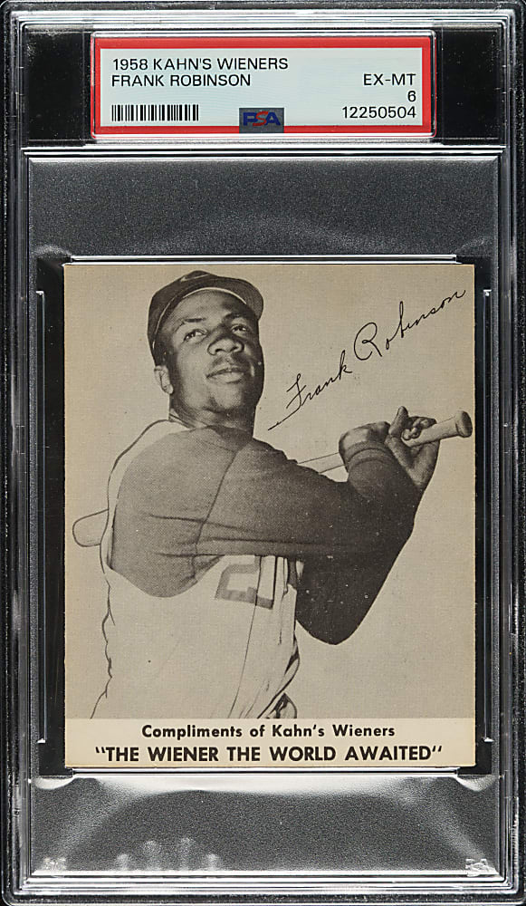 1958 Kahn's Wieners Frank Robinson PSA EX-MT 6