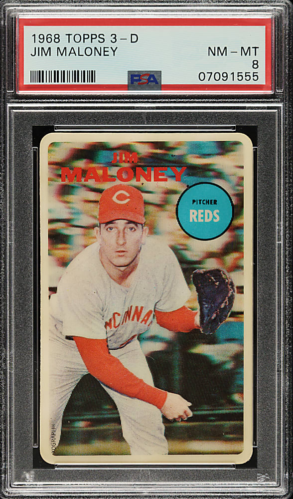 1968 Topps 3-D Jim Maloney PSA NM-MT 8