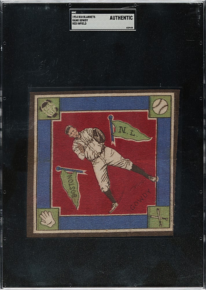 1914 B18 Blankets Hank Gowdy - Red Infield Variation - SGC - The ONLY Graded Example!