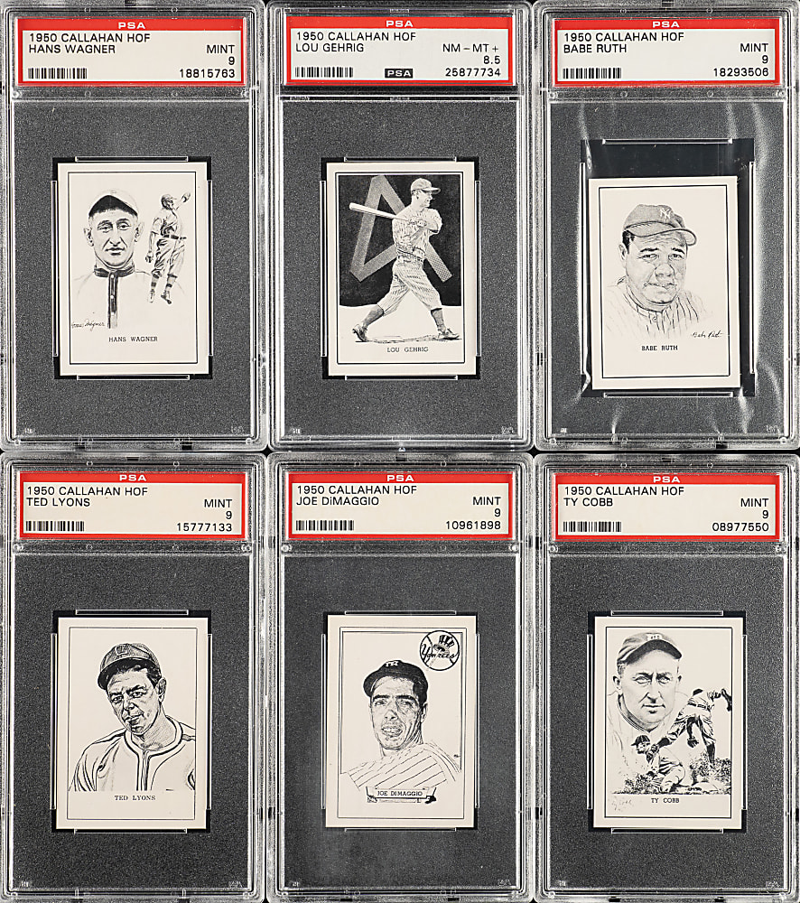 1950-1956 Callahan Hall of Fame Complete Master Set (91): #5 PSA Set Registry (8.91 GPA)