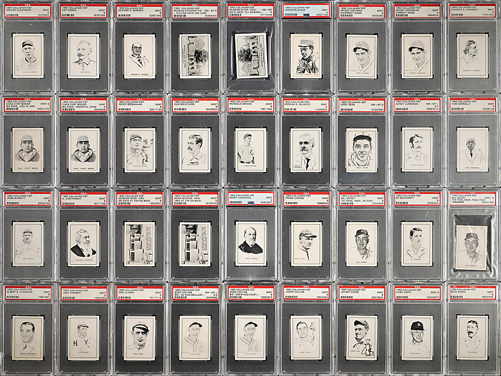 1950-1956 Callahan Hall of Fame Complete Master Set (91): #5 PSA Set Registry (8.91 GPA)