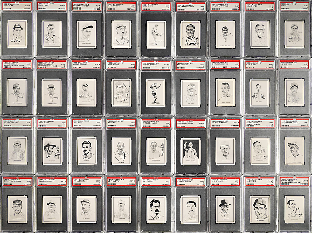 1950-1956 Callahan Hall of Fame Complete Master Set (91): #5 PSA Set Registry (8.91 GPA)