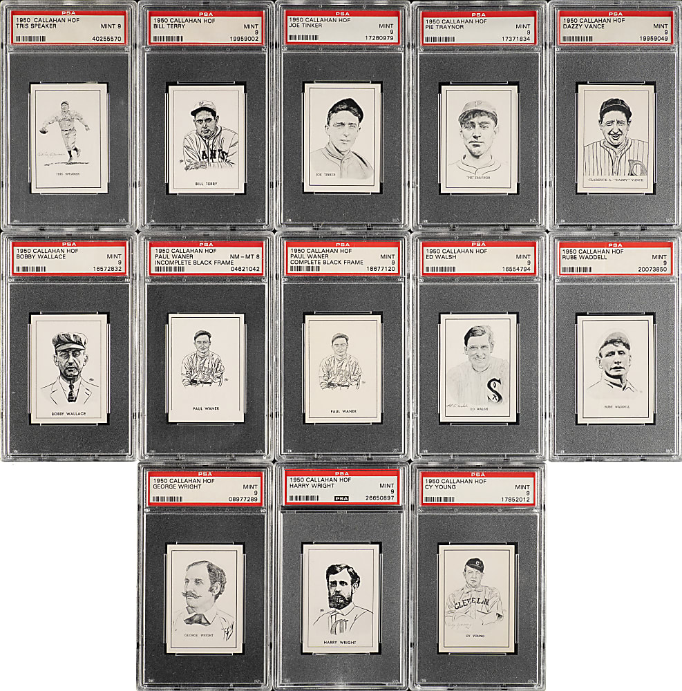 1950-1956 Callahan Hall of Fame Complete Master Set (91): #5 PSA Set Registry (8.91 GPA)