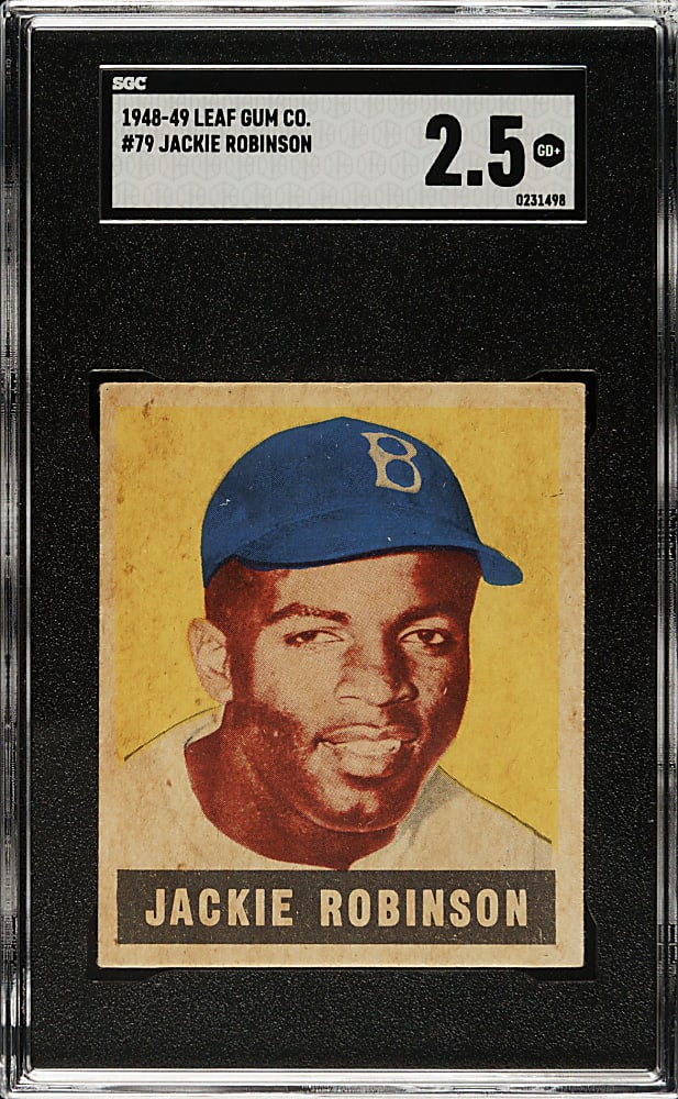 1948-1949 Leaf #79 Jackie Robinson Rookie SGC GOOD+ 2.5