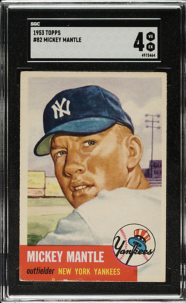 1953 Topps #82 Mickey Mantle SGC VG/EX 4