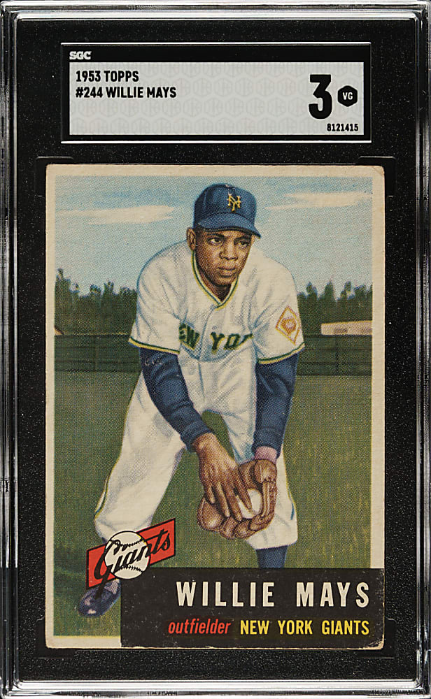 1953 Topps #244 Willie Mays SGC VG 3