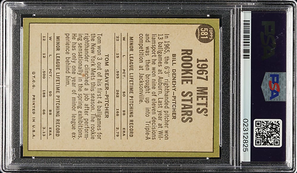 1967 Topps #581 Tom Seaver Rookie PSA NM-MT 8